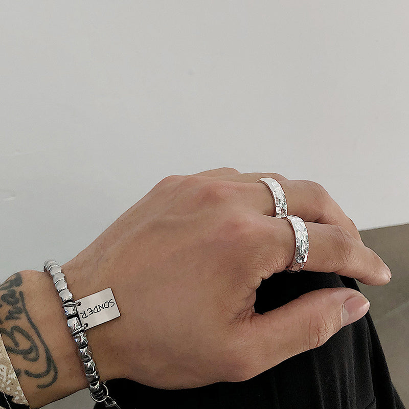 Hand Hammered Irregular Texture Ring