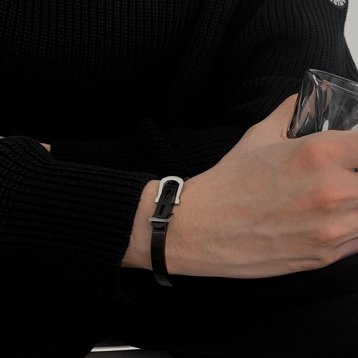 Titanium Steel Belt Buckle Bracelet