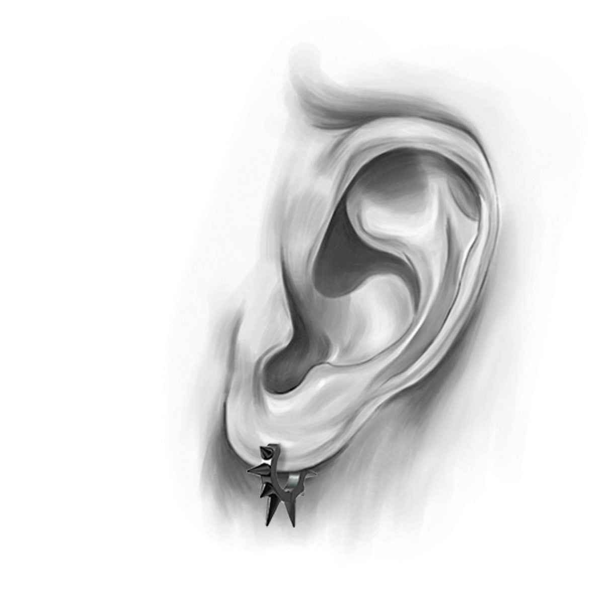 Punk Thorn Titanium Earrings