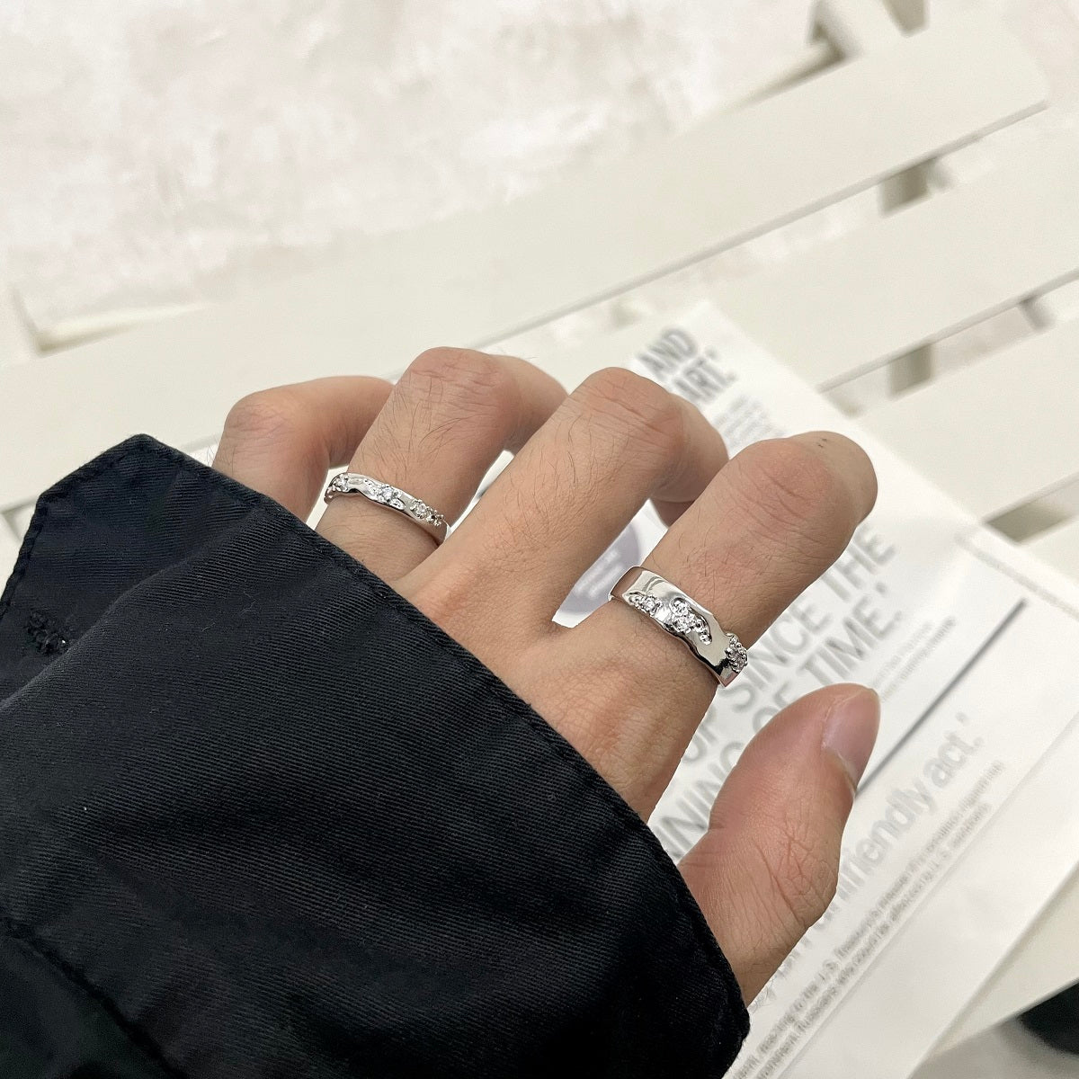 Minimalist Neutral Style Personalized Ring ArtsKoreanMan