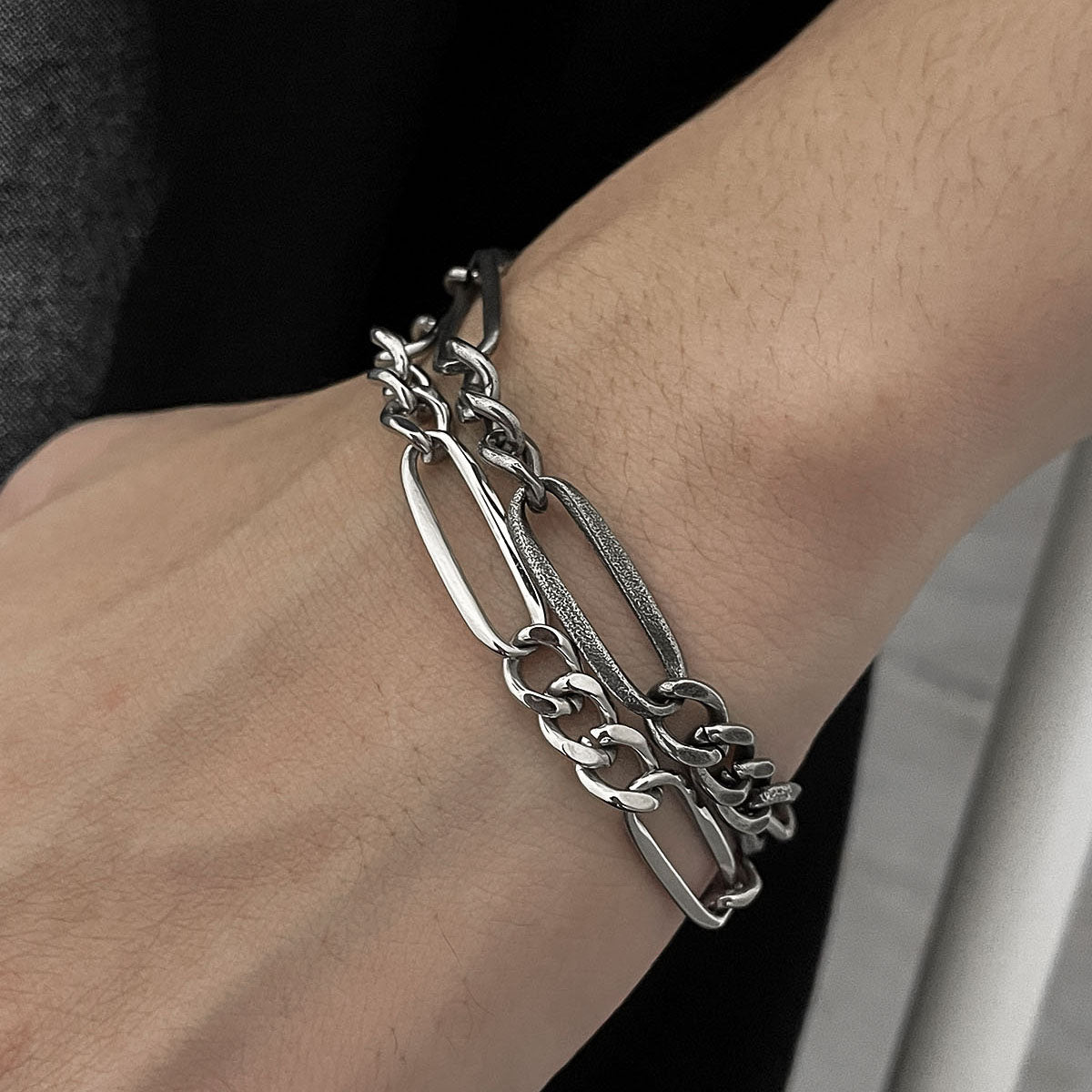 Spliced Knot Vintage Titanium Steel Bracelet
