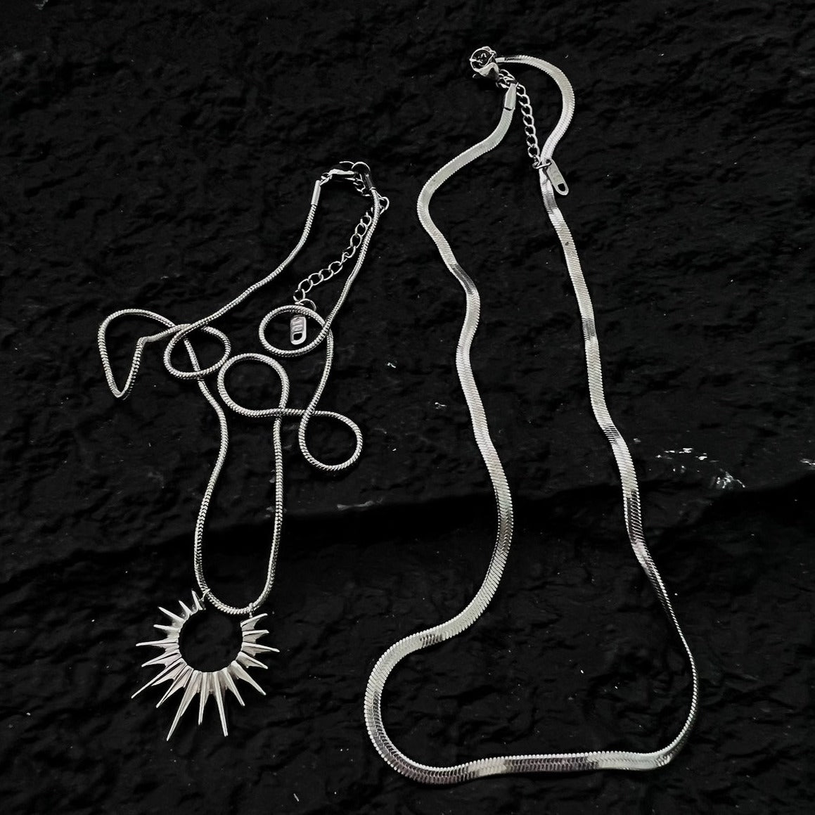 Sun God Double Layer Titanium Steel Necklace ArtsKoreanMan