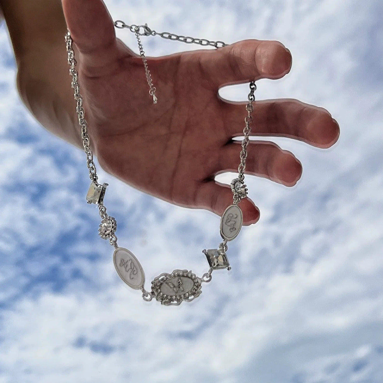 Butterfly Letter Pendant Necklace