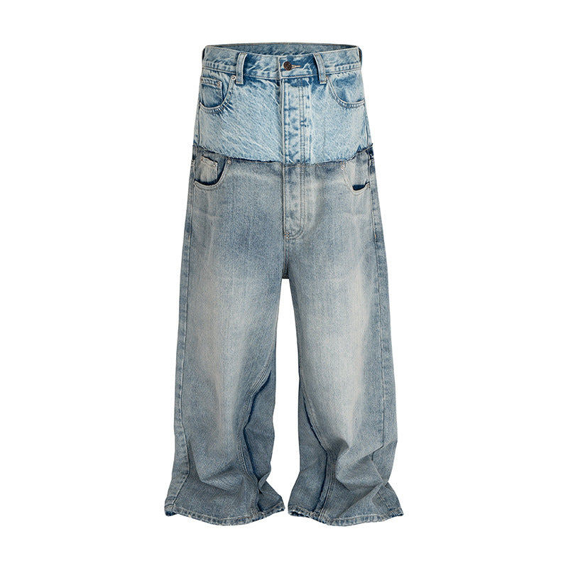 High Street Double-Layered Baggy Jeans