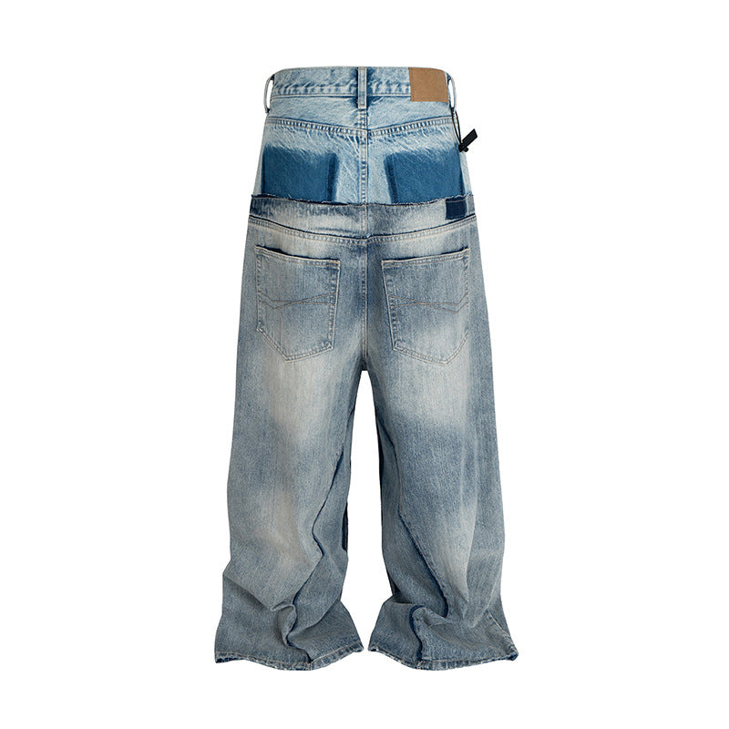 High Street Double-Layered Baggy Jeans