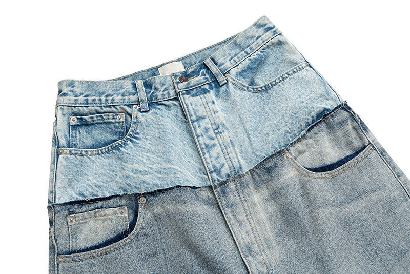 High Street Double-Layered Baggy Jeans