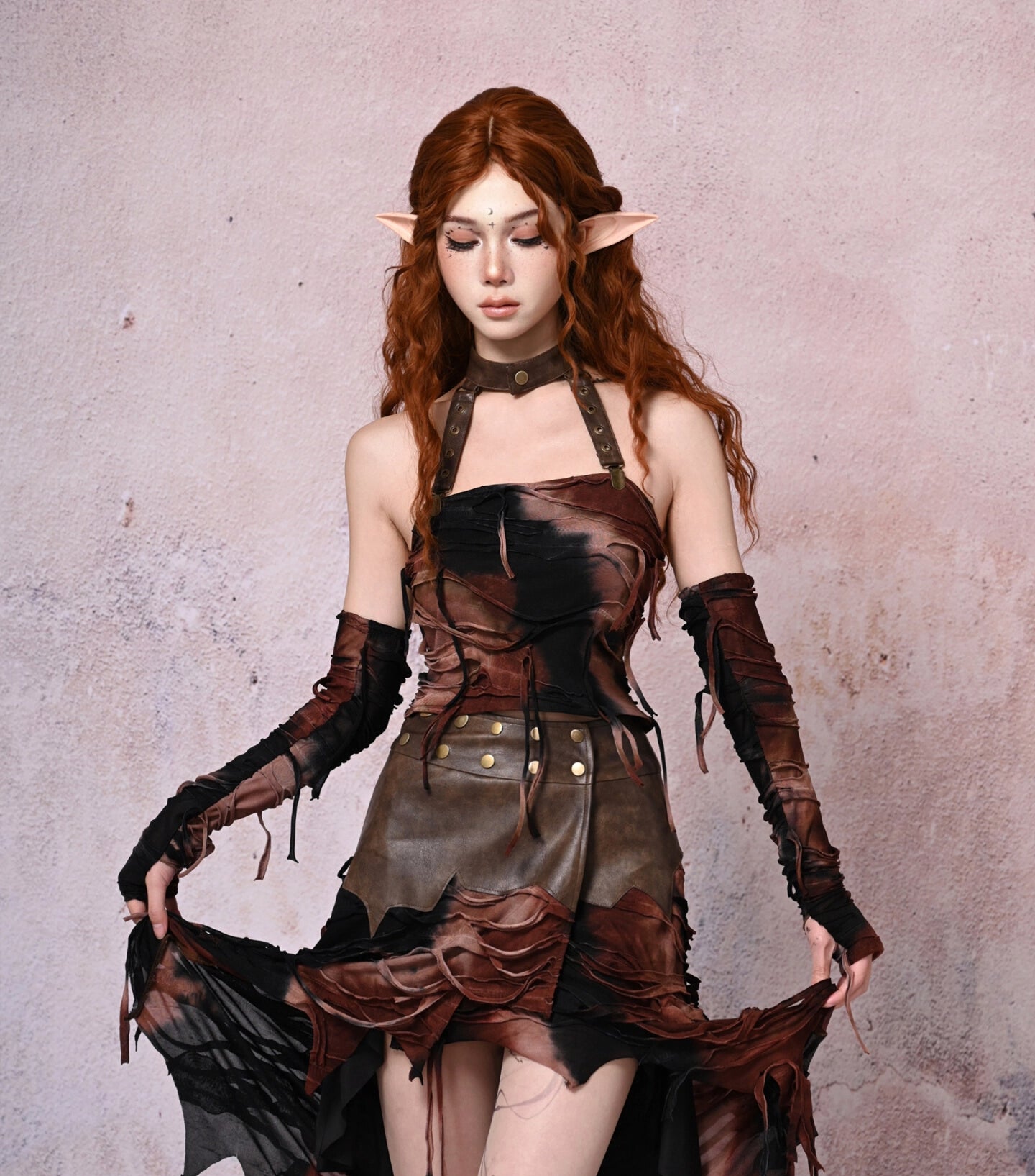 Fringe Halter Top Three-Piece