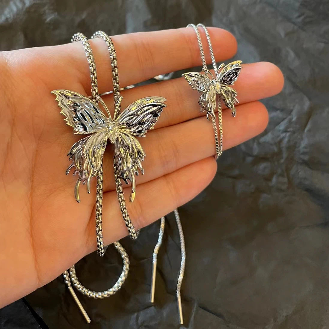 Liquid Butterfly Adjustable Necklace