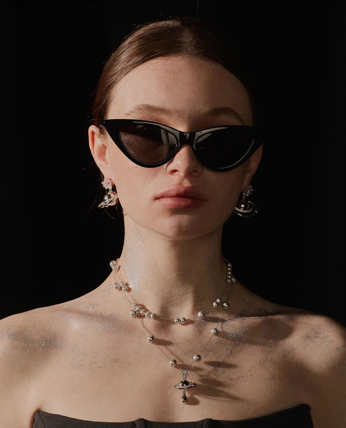 Planet Pearl Double Layer Necklace