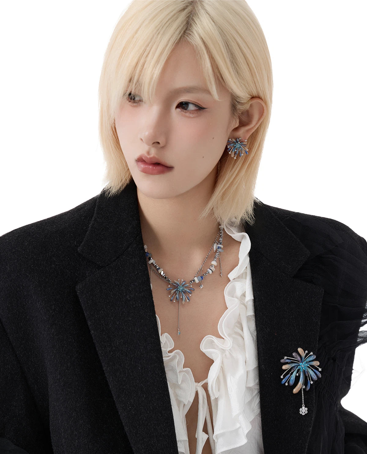 Handmade Gradient Beaded Tassel Necklace