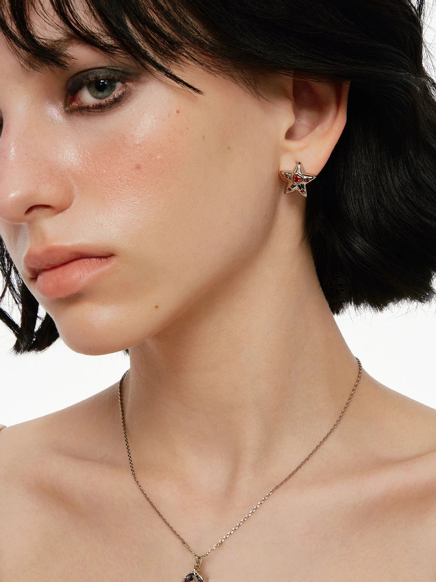 Zircon Star Stud Earrings