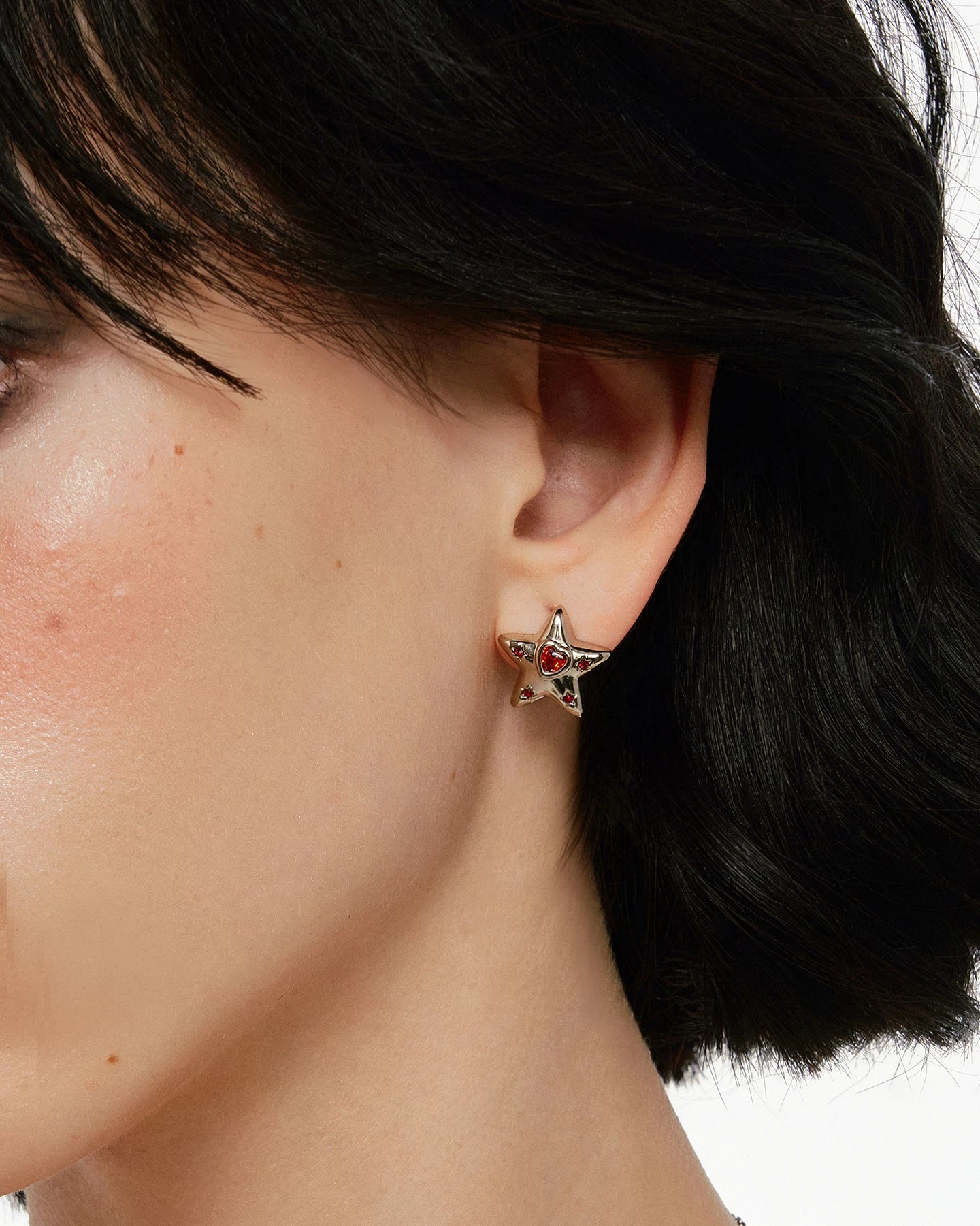 Zircon Star Stud Earrings