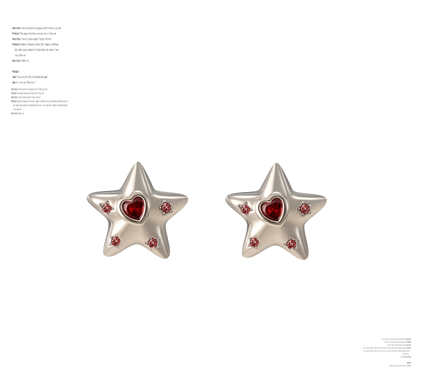 Zircon Star Stud Earrings