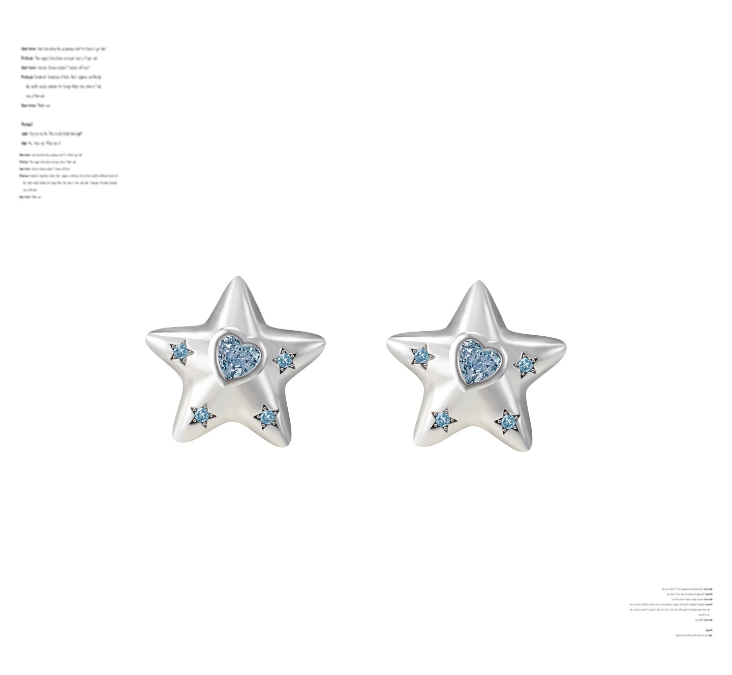 Zircon Star Stud Earrings