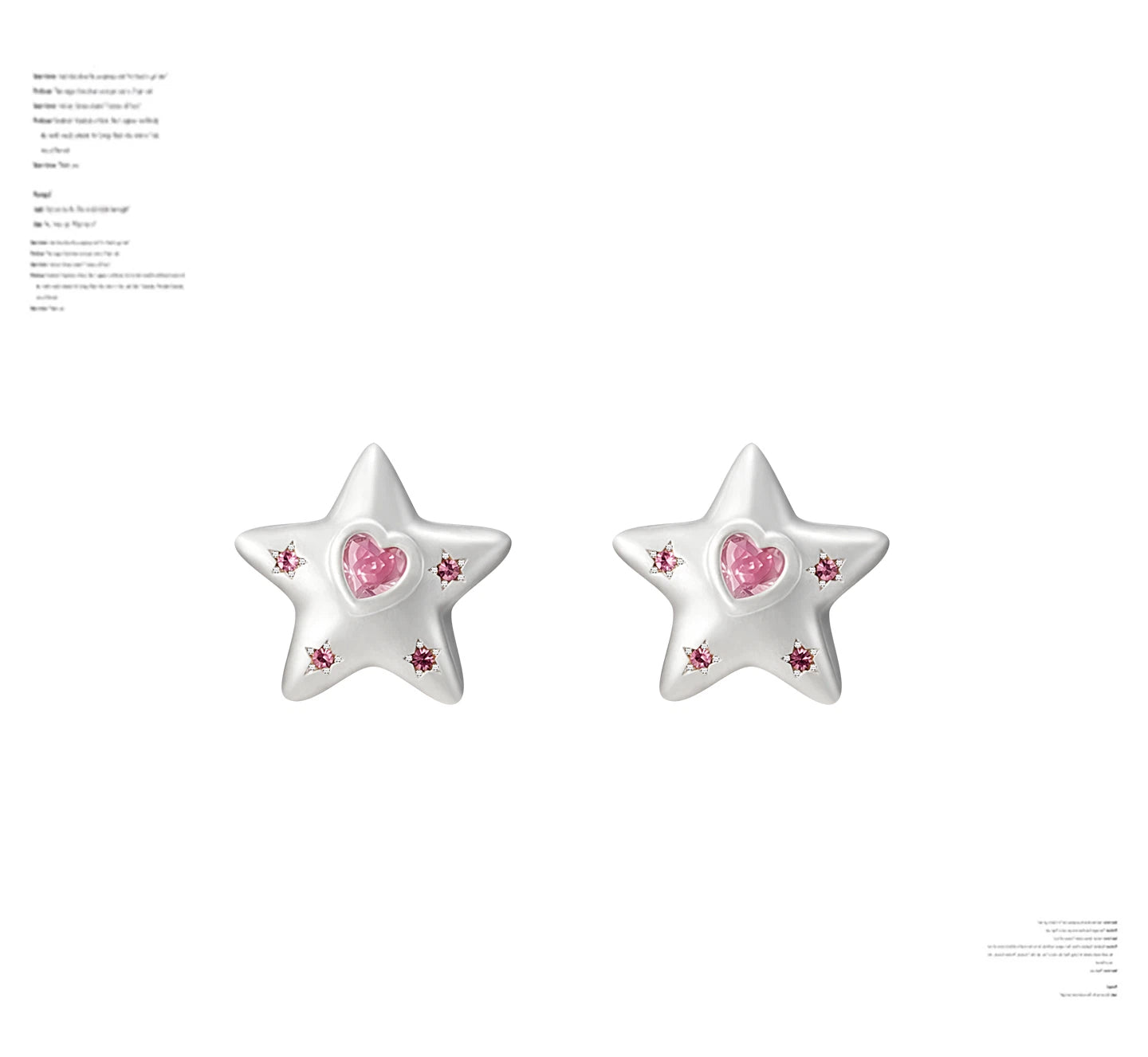 Zircon Star Stud Earrings