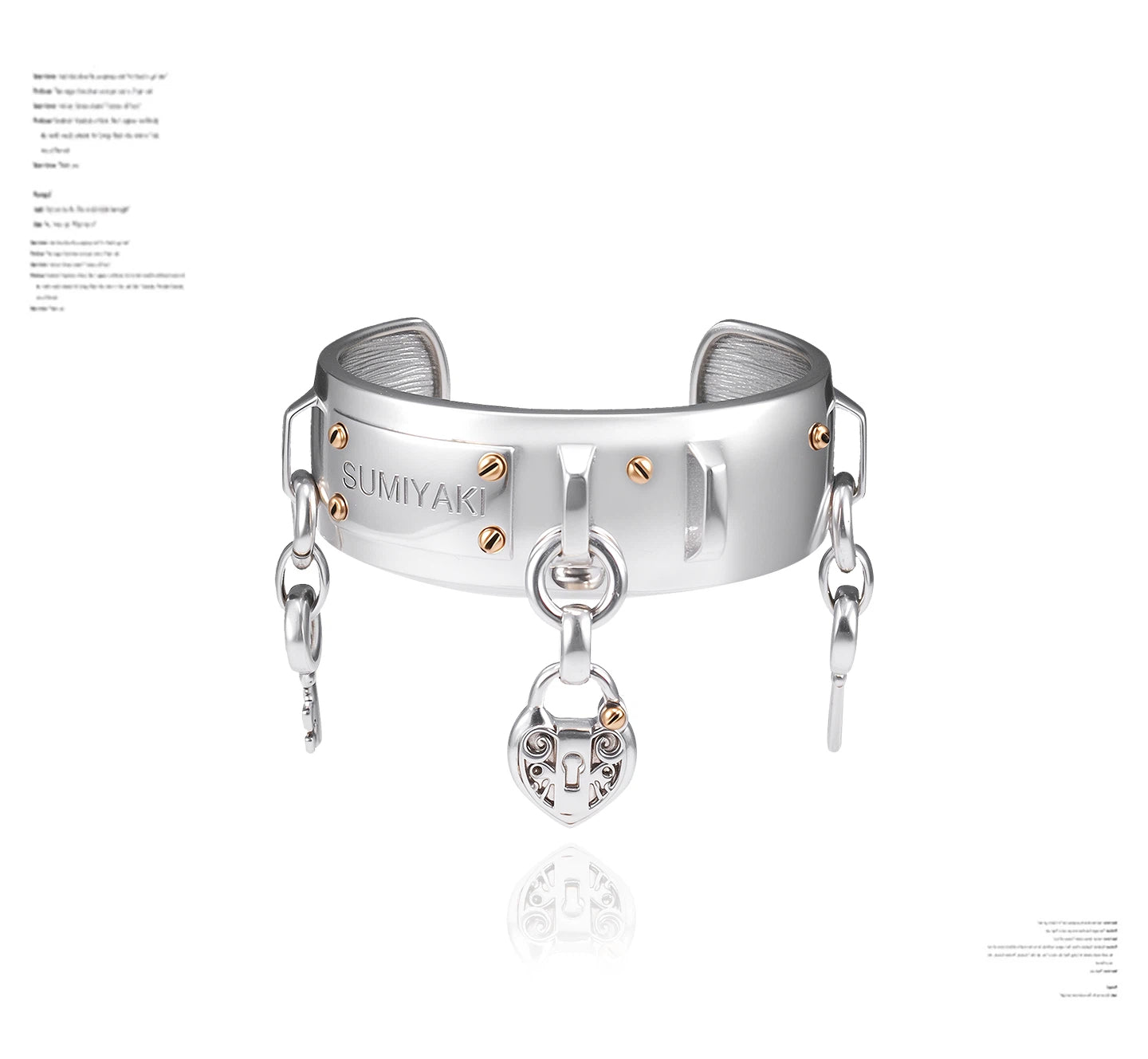 Heart Lock Open Bangle Bracelet