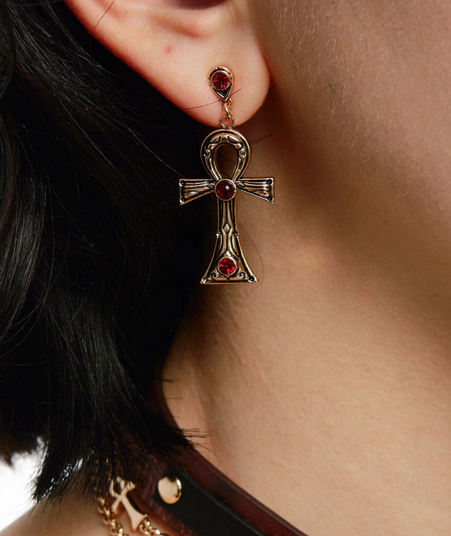 Ankh Cross Earrings