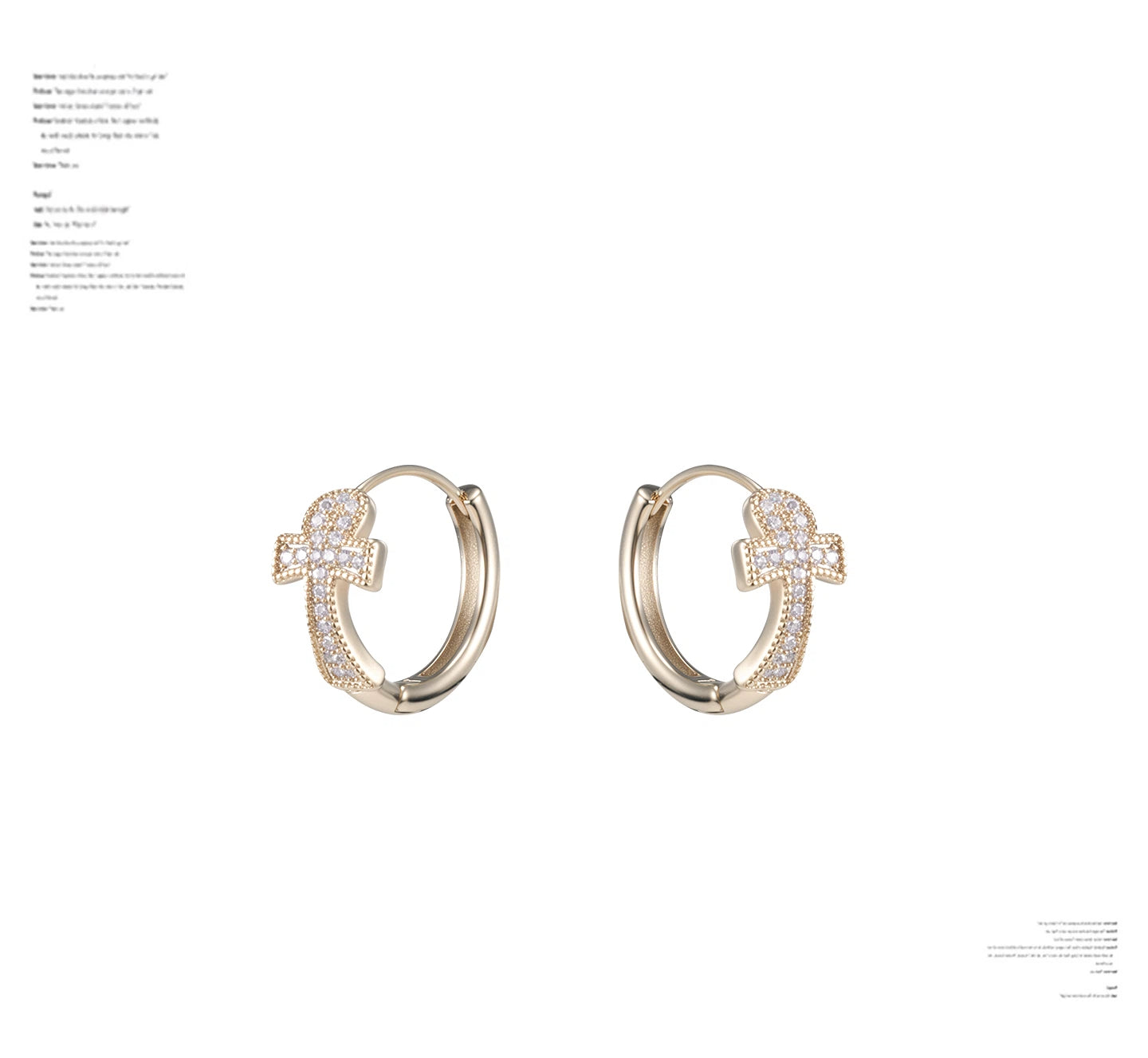 Zircon Ankh Ear Cuff