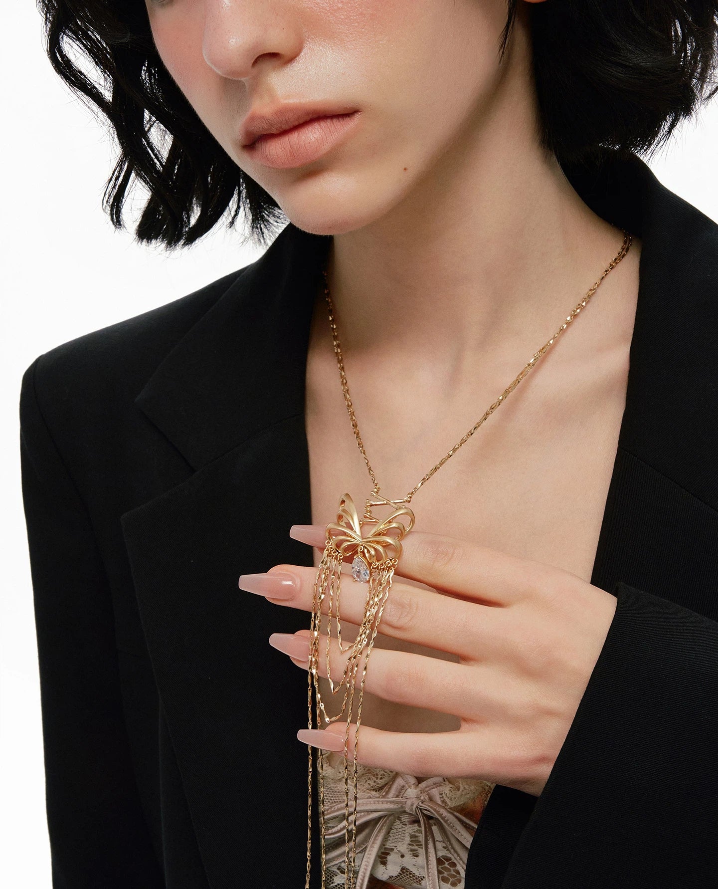 Elegant Tassel Sweater Necklace