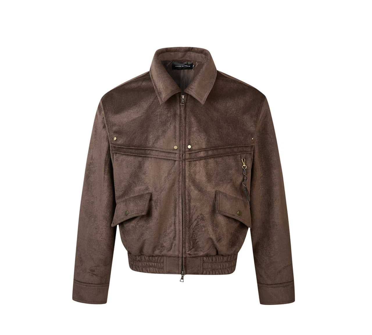 Sanhoostudio’s dark velvet-feel lapel jacket channels quiet luxury with minimalist tailoring and premium texture, perfect for refined urban streetwear.