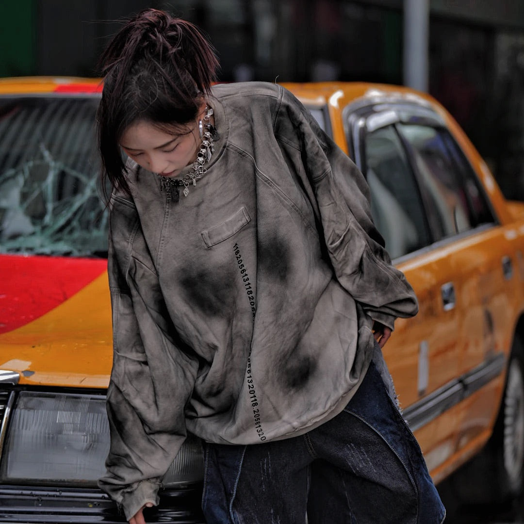 Heavy Graffiti Oversized Street Hoodie