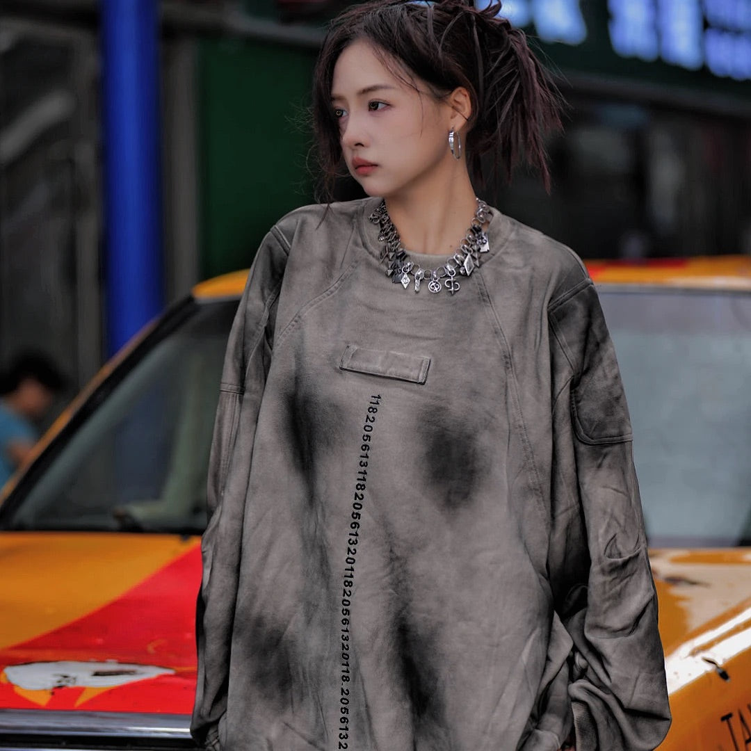 Heavy Graffiti Oversized Street Hoodie