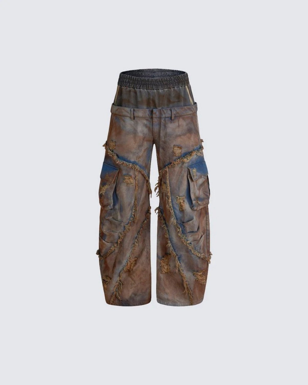 Post-Apocalyptic Dyed Layered Denim Set