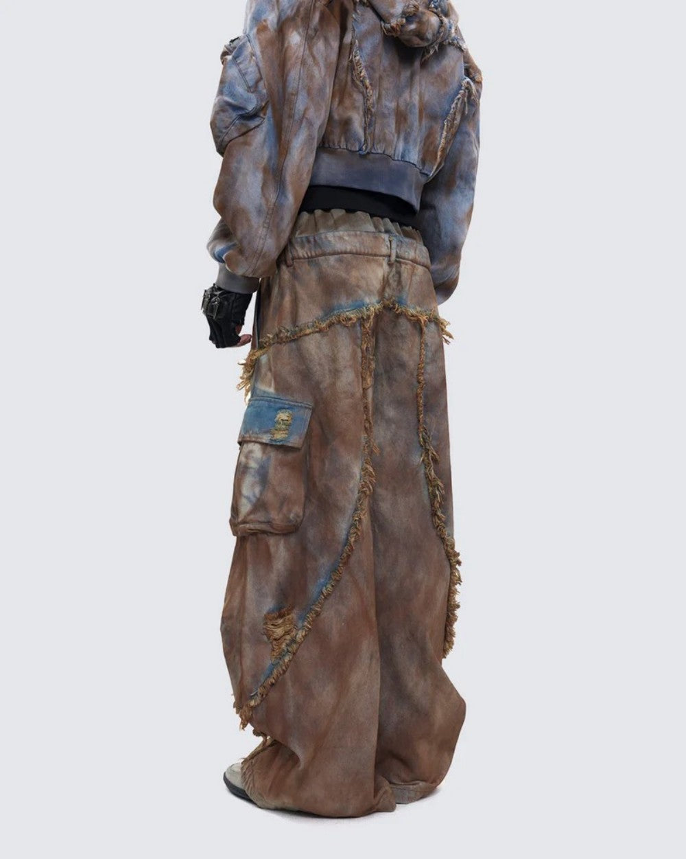 Post-Apocalyptic Dyed Layered Denim Set