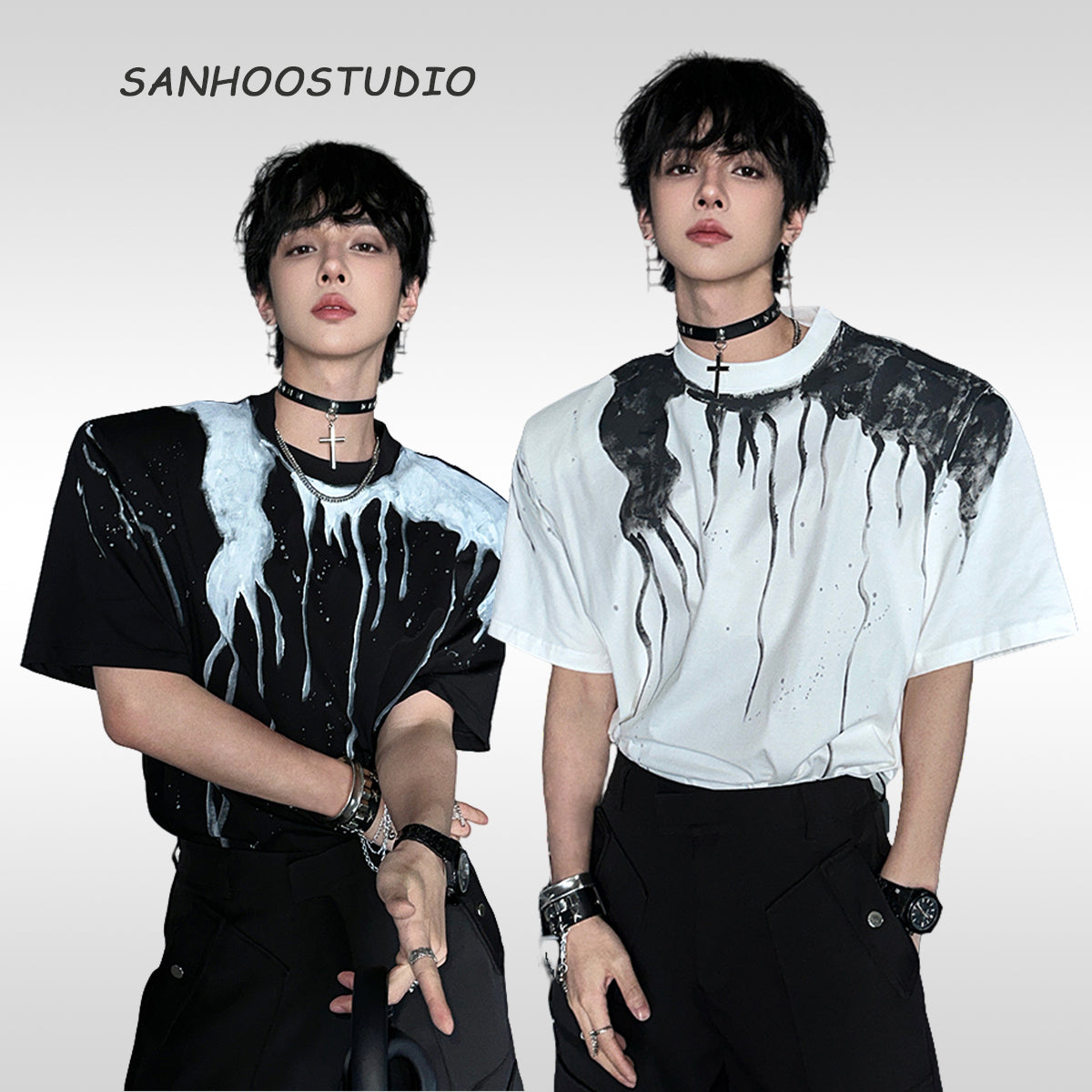 The Sanhoostudio oversized hip-hop T-shirt delivers effortless streetwear style with a relaxed silhouette and pure cotton comfort. Perfect for urban casual outfits, it’s a staple for high street wardrobes.