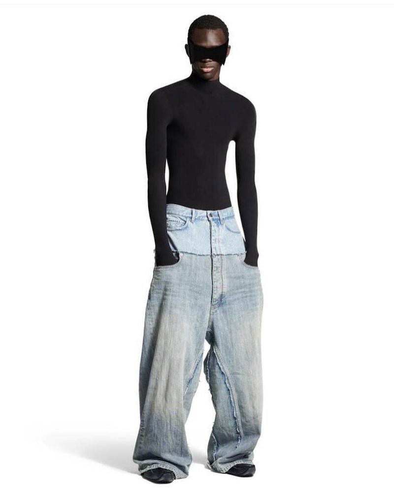 High Street Double-Layered Baggy Jeans