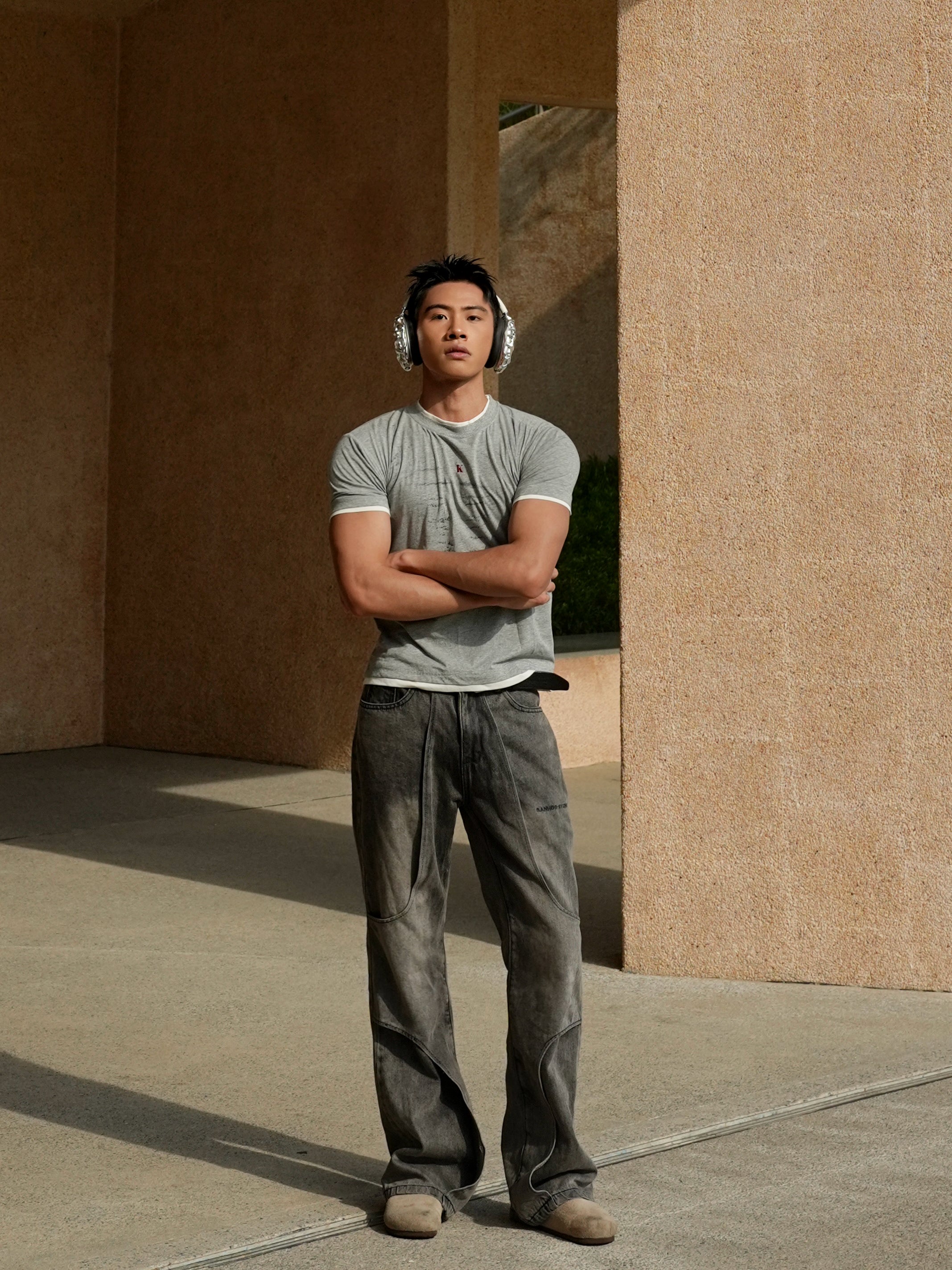 Double Layer Design Jeans