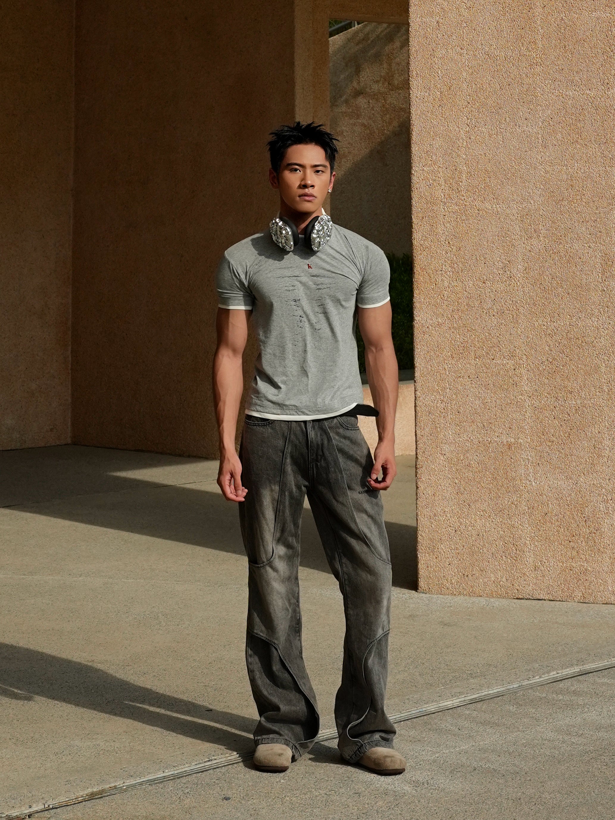 Double Layer Design Jeans