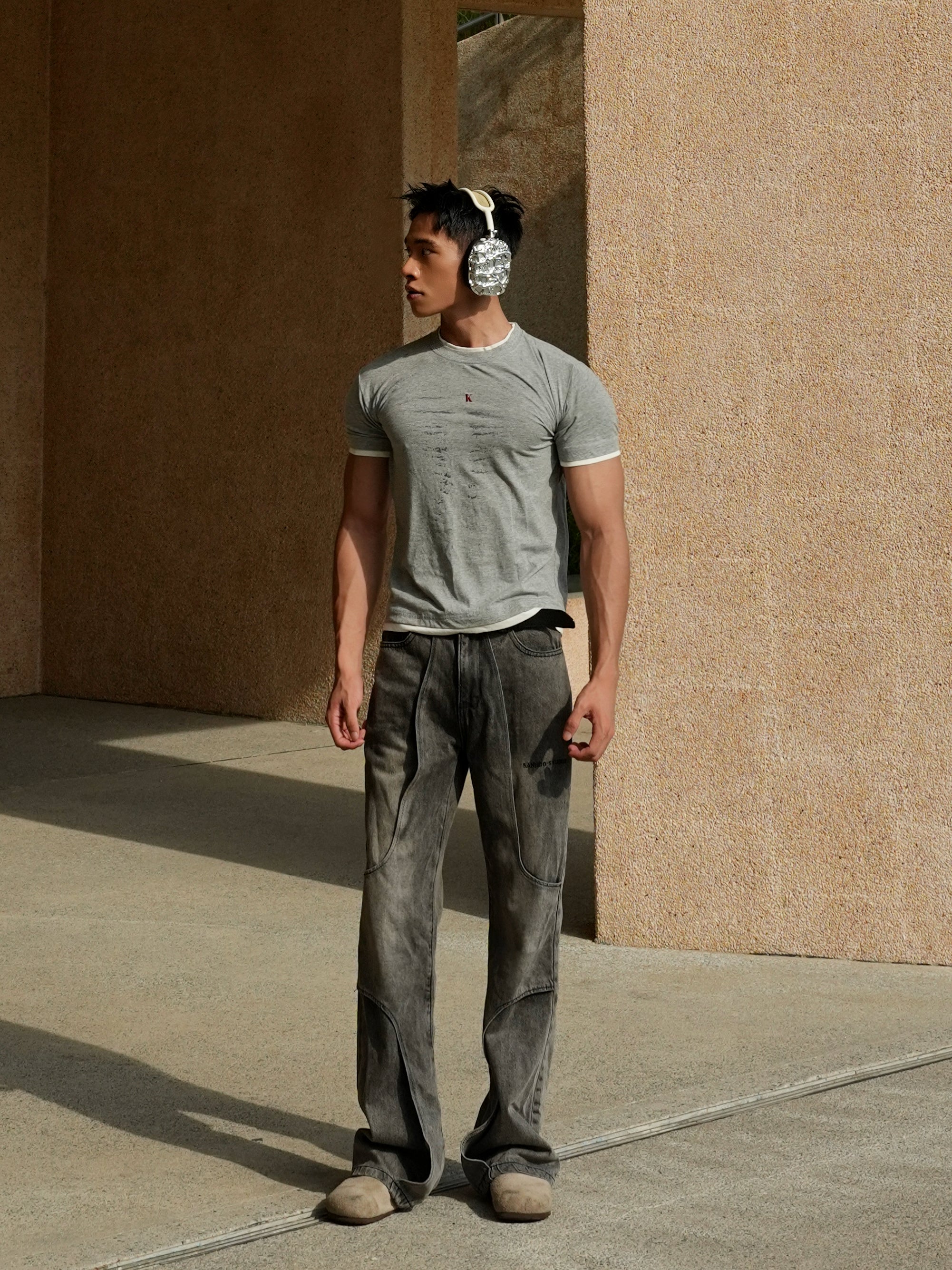 Double Layer Design Jeans