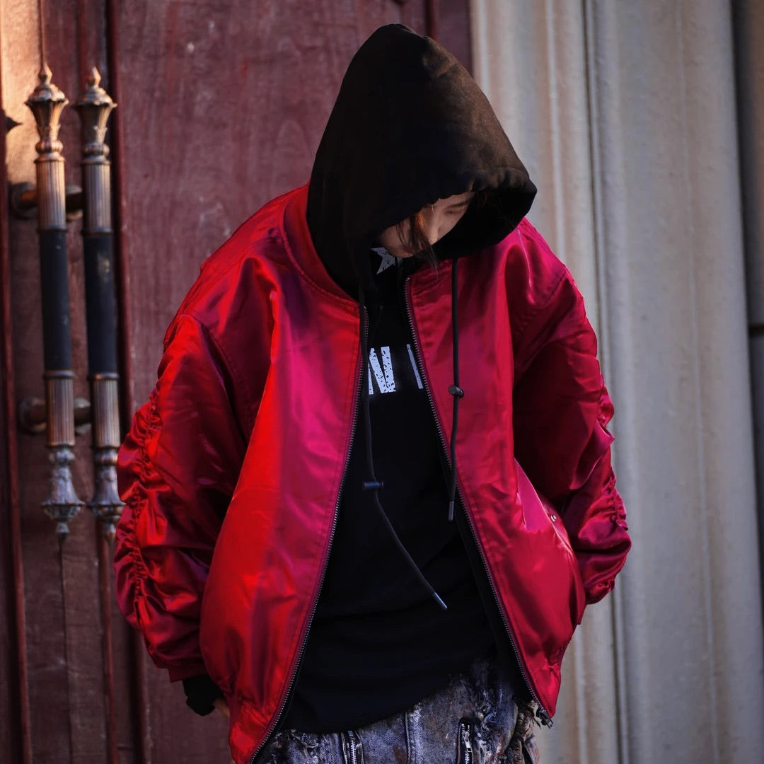 Heavy Embroidered Washed Graffiti Denim Jacket