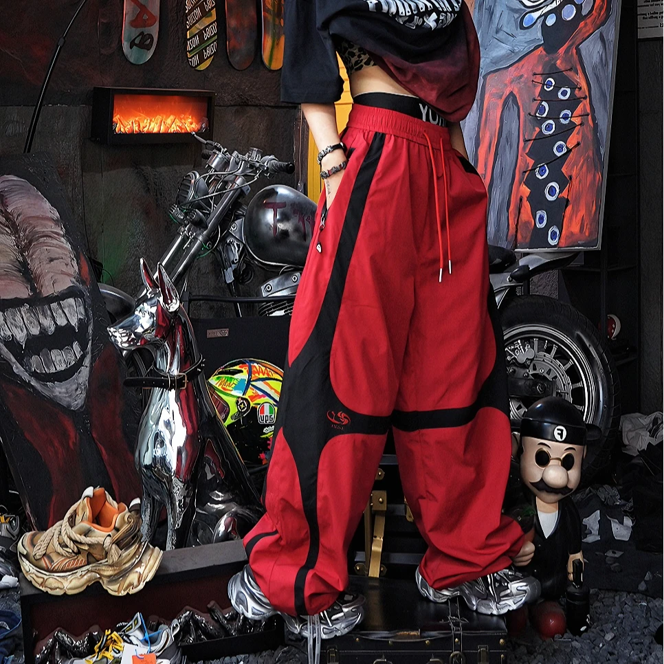 Striped High-Waist Street Trousers