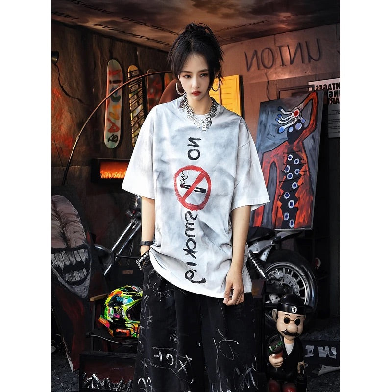 Loose Graffiti Printed Street Tee