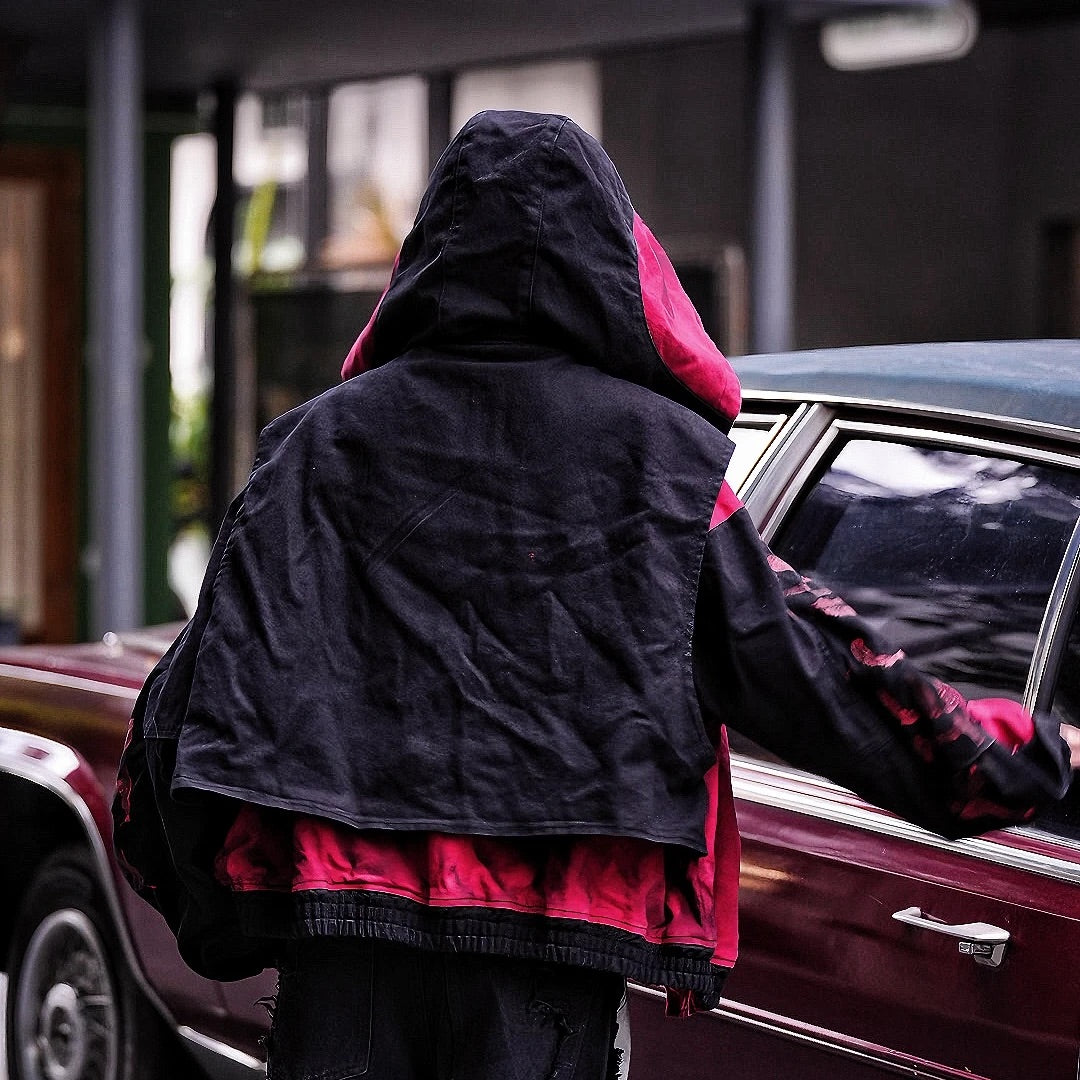 Hand-Painted Muddy Denim Jacket