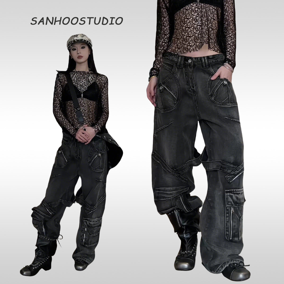 Reconstructed Deconstructed Patchwork Jeans