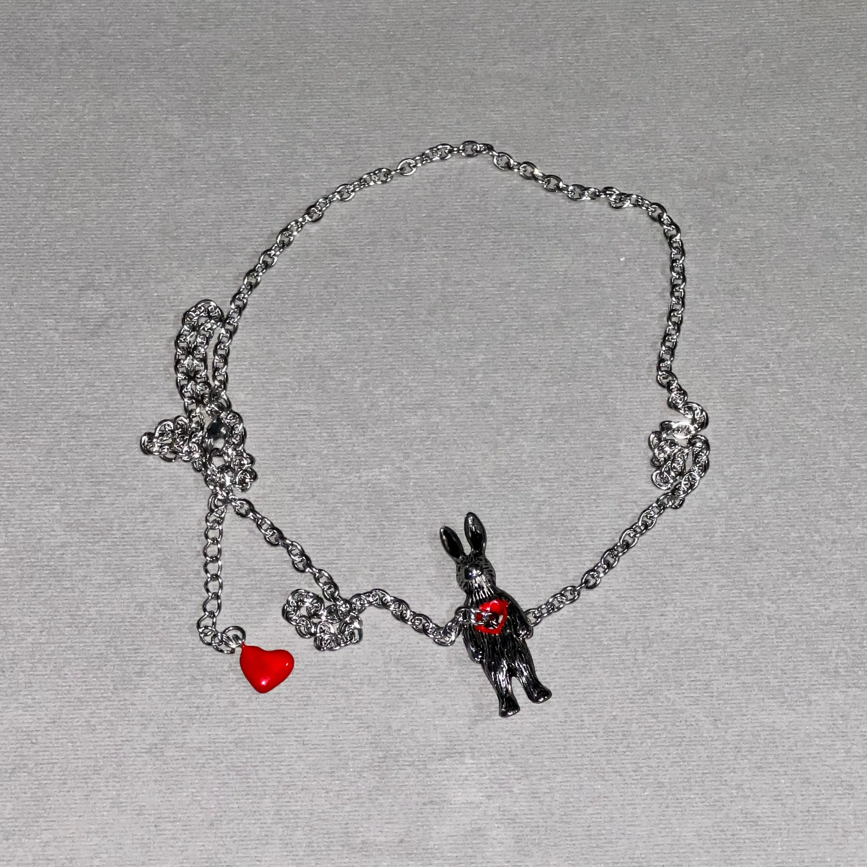 Pierced Bunny Titanium Steel Necklace