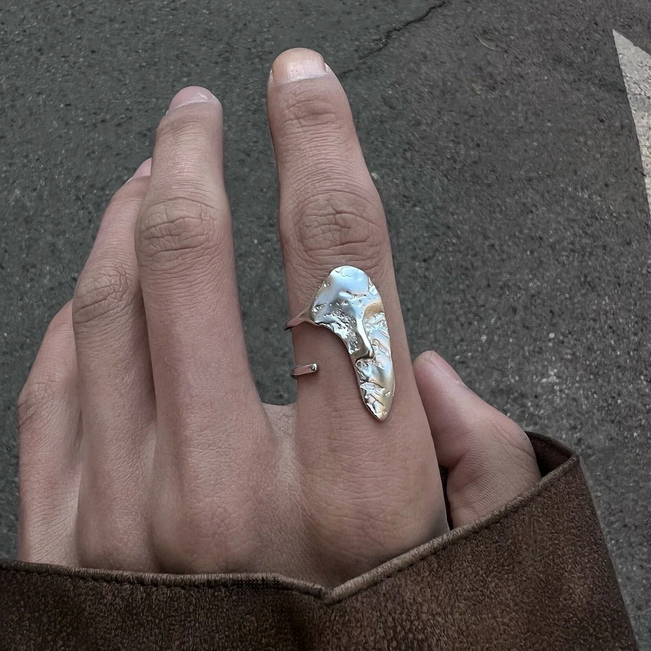 Simple Vintage Mask Face Ring