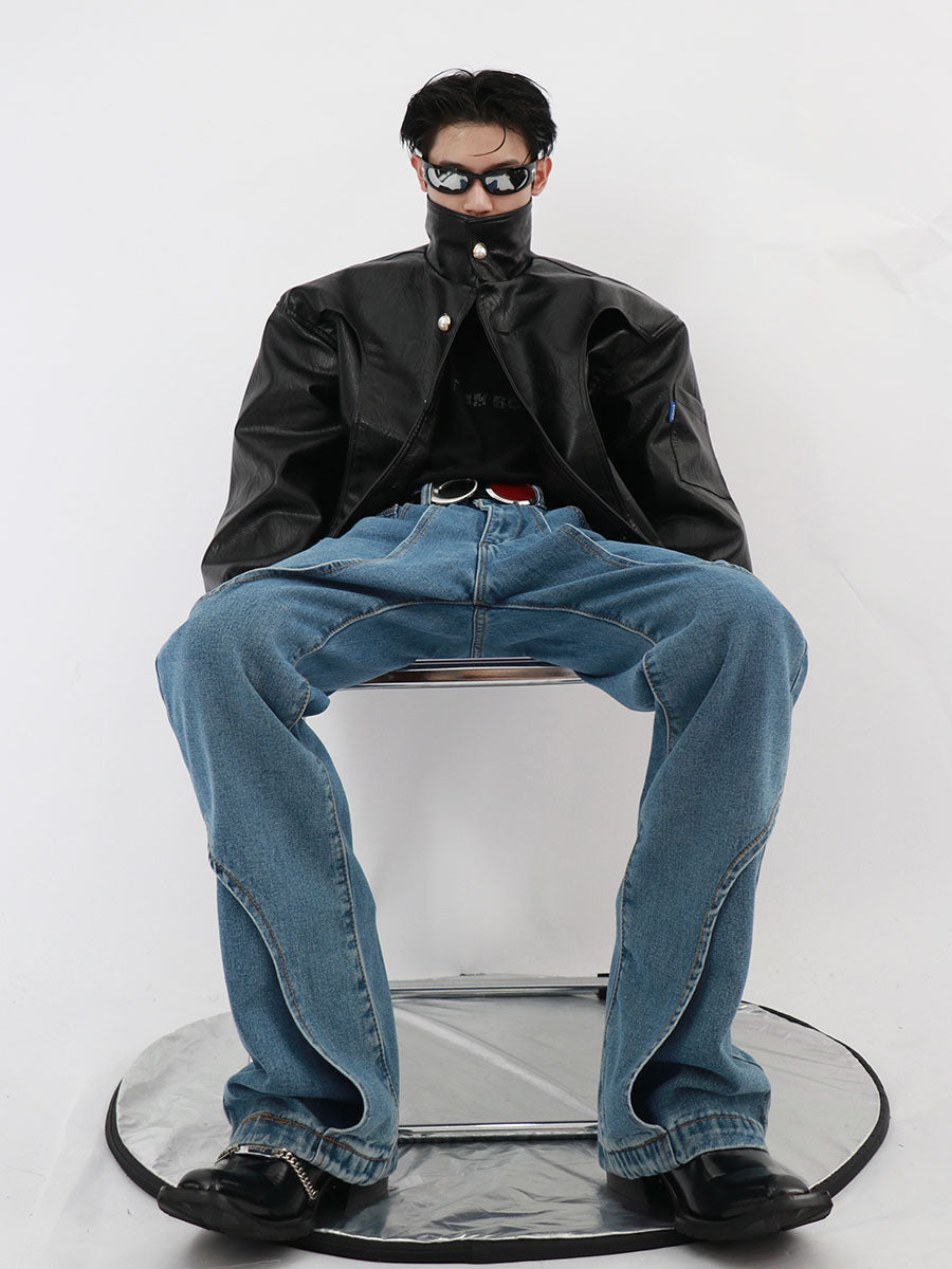 Double Layer Design Jeans ArtsKoreanMan