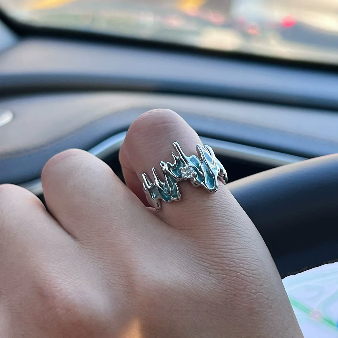 Irregular Metal Open Ring