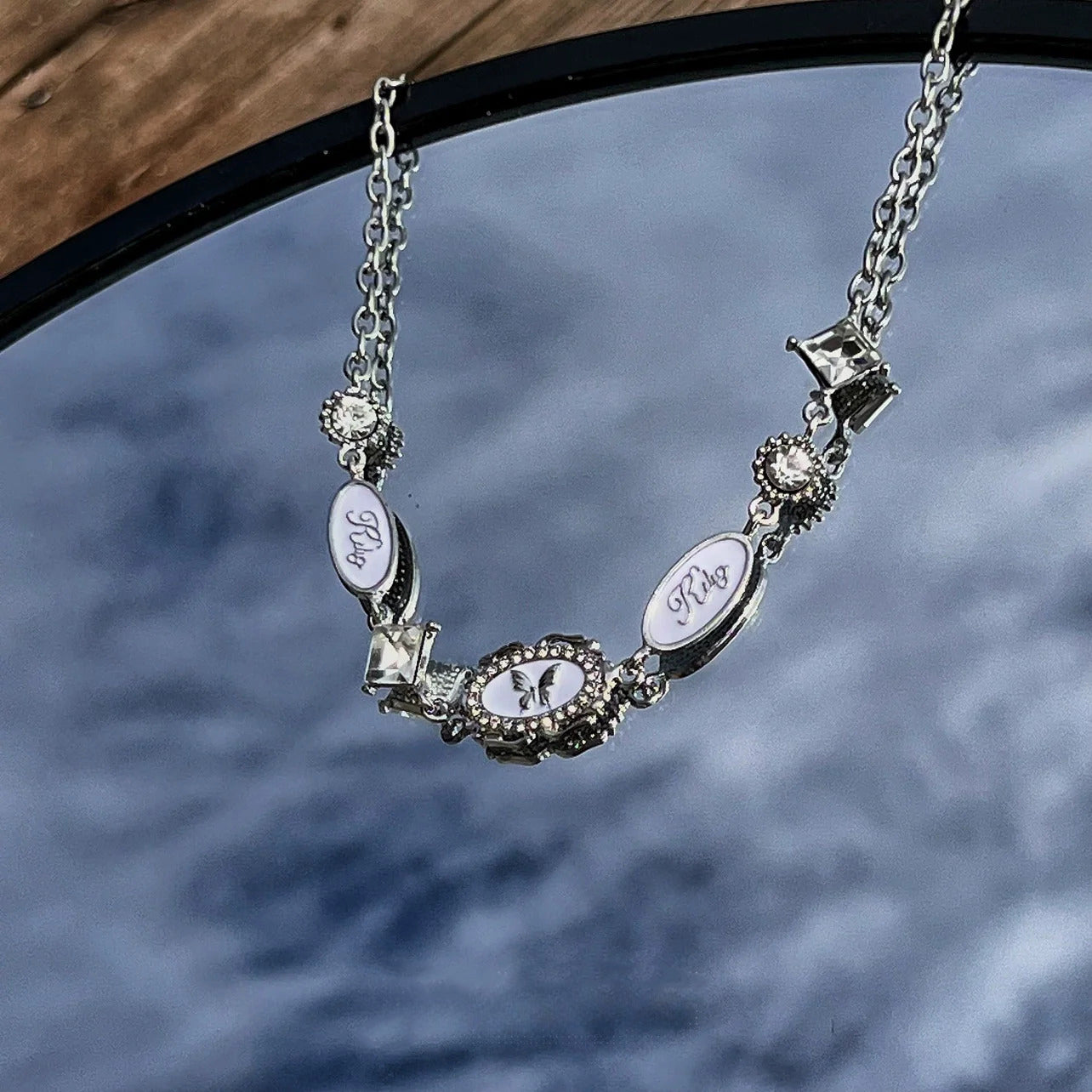 Butterfly Letter Pendant Necklace