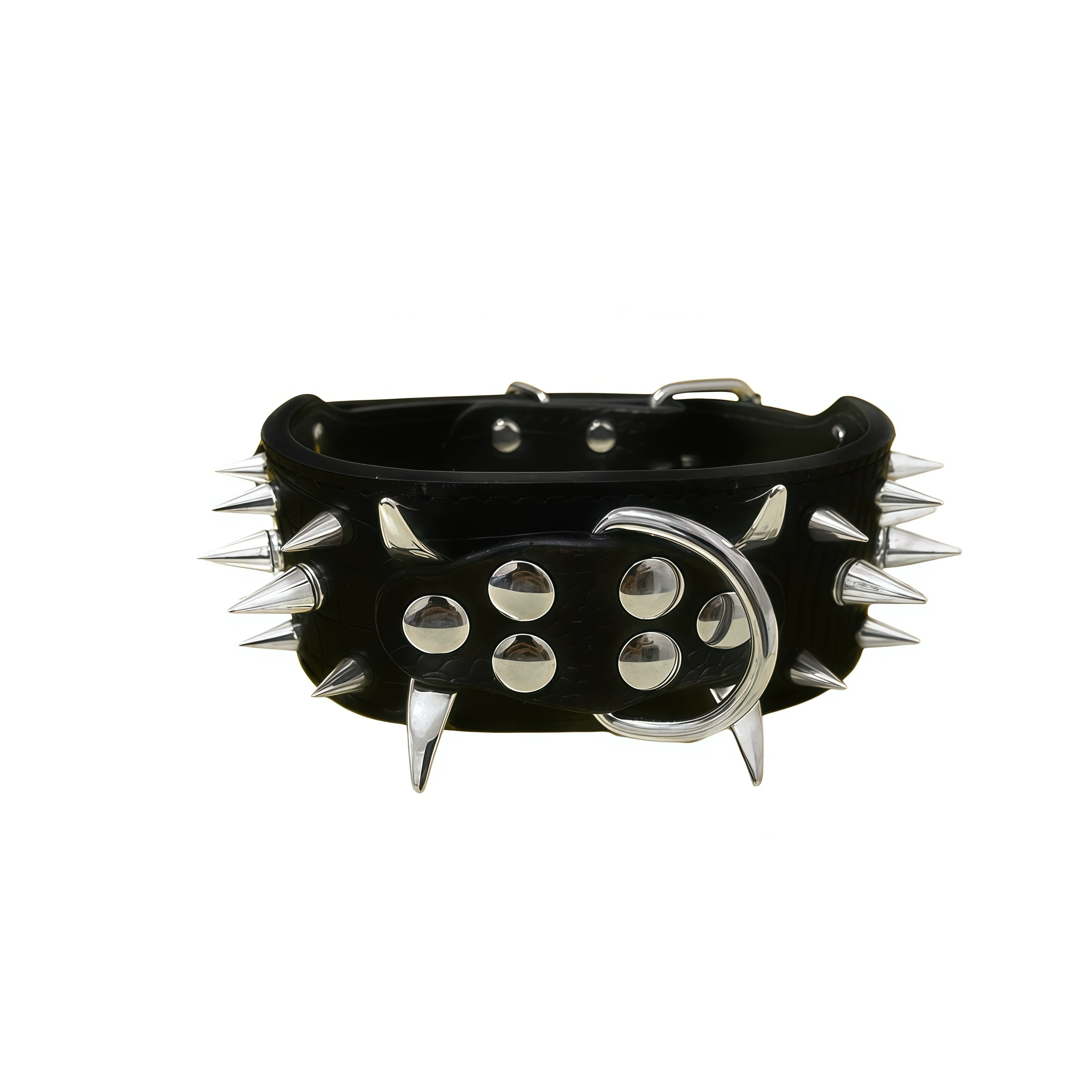 Studded Leather Punk Choker Y2K Necklace