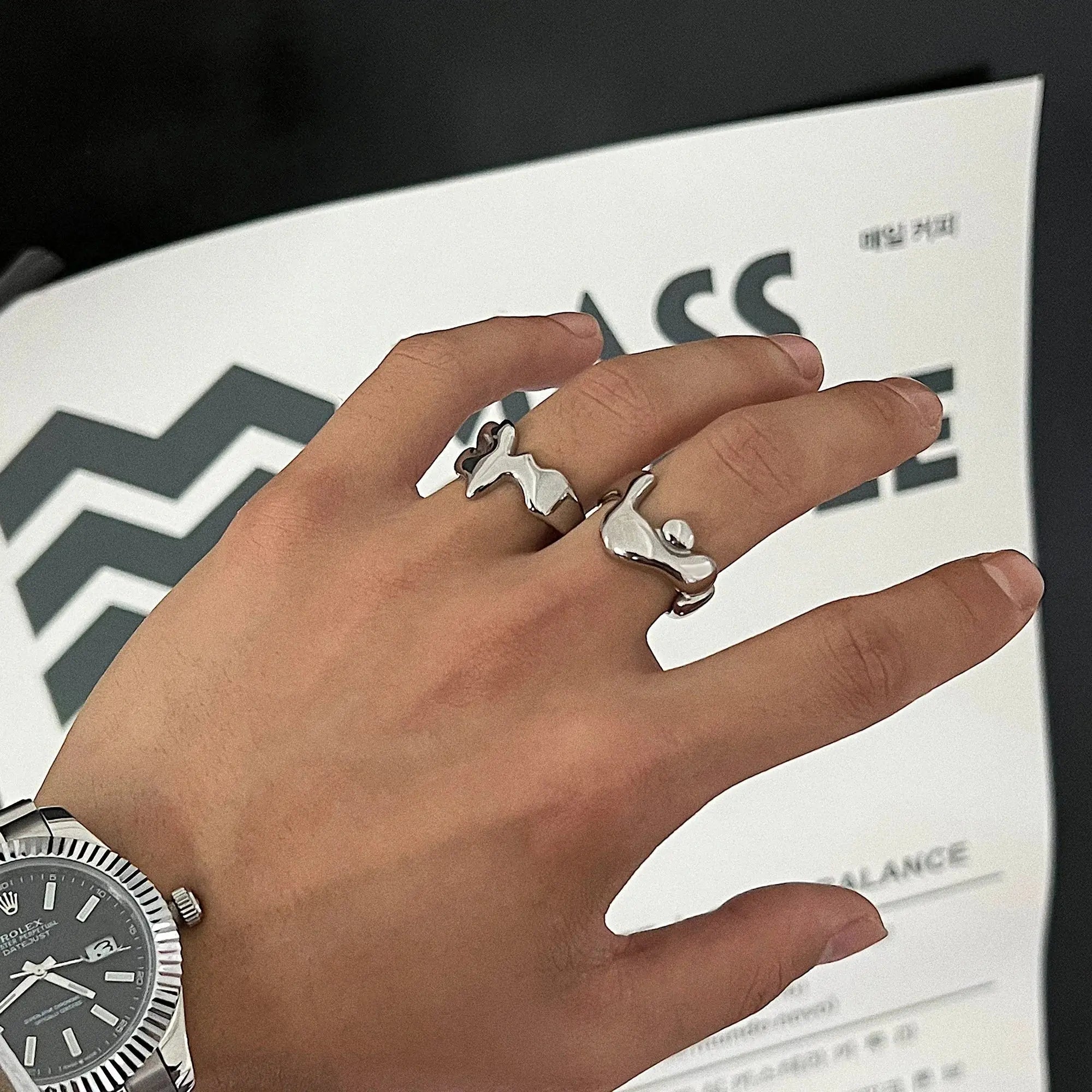 Liquid Lava Design Ring ArtsKoreanMan