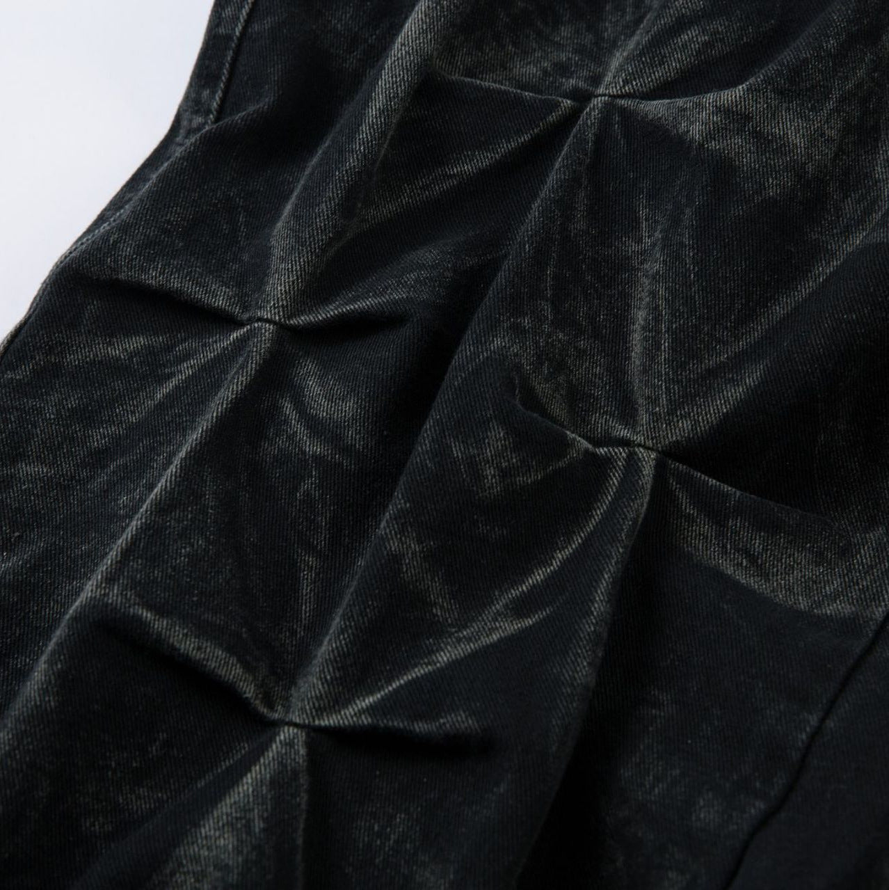 Vintage Heavy Pleated Washed Jeans