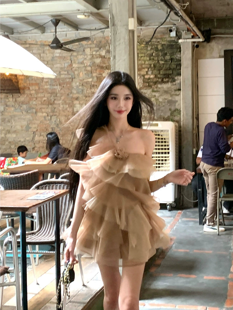 Layered Mesh Princess Dress