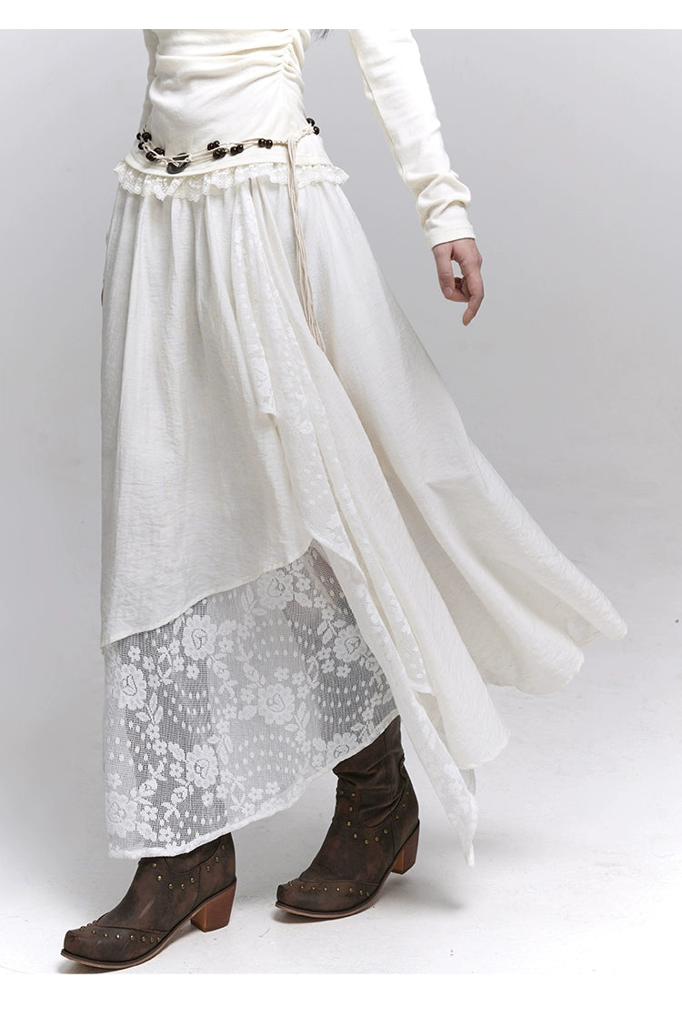 Brown Midi Skirt - Melard Wasteland Style