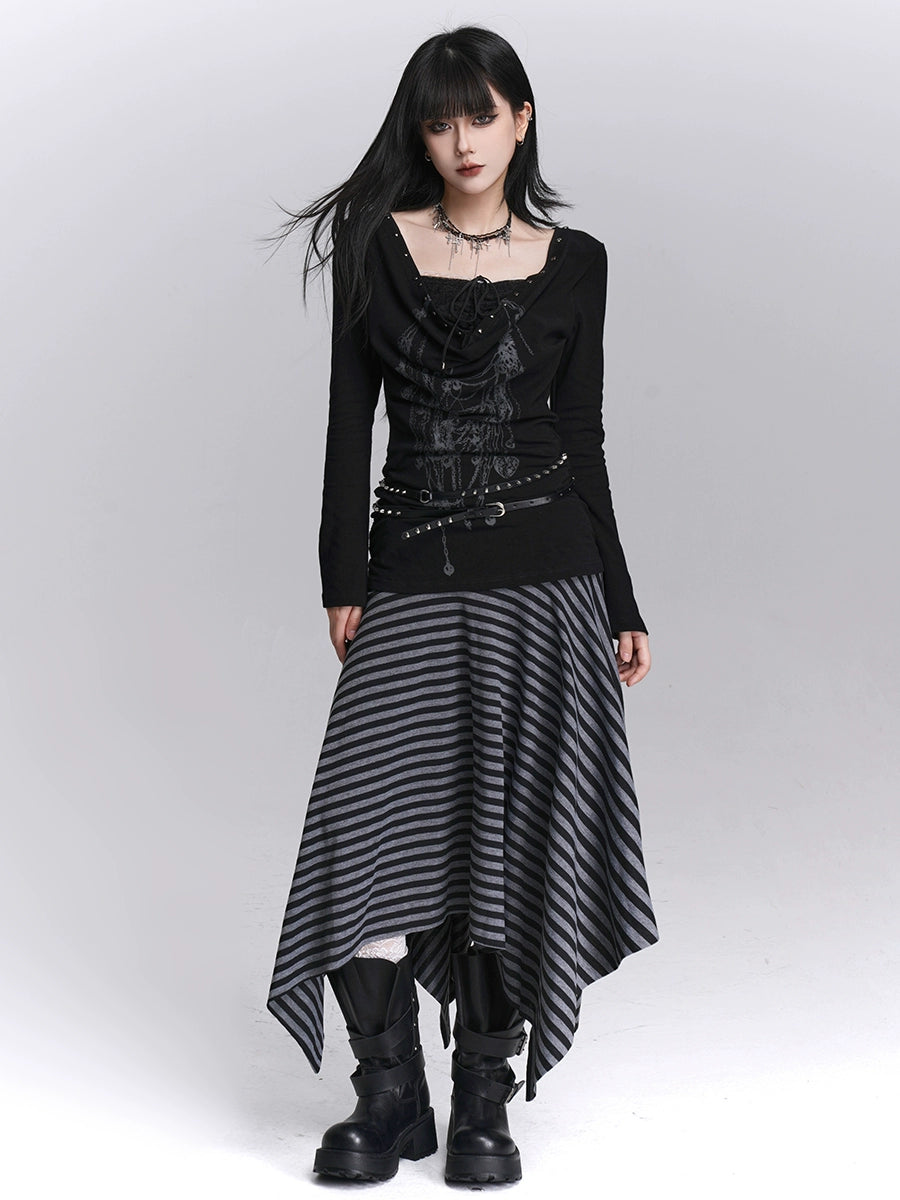 American Style Off-Shoulder Layered Top