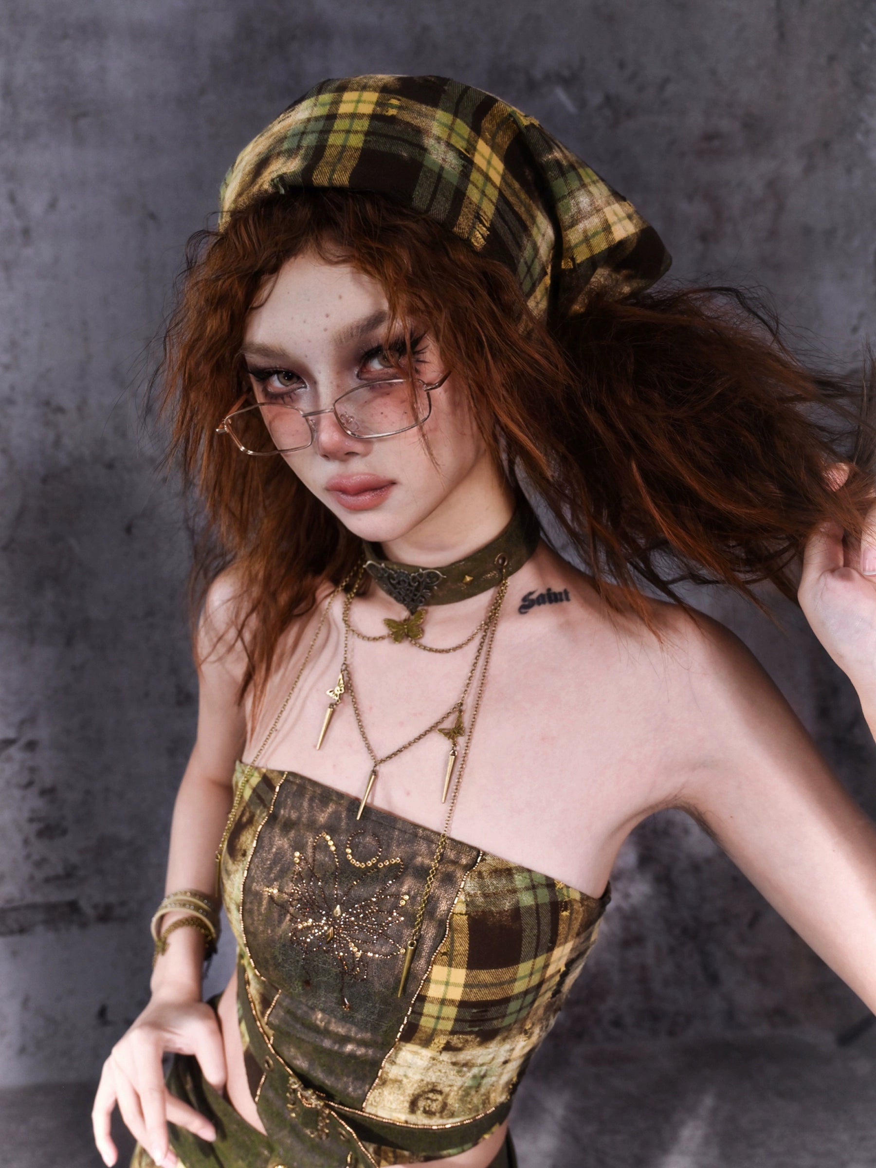 Plaid Multifunction Punk Bandana